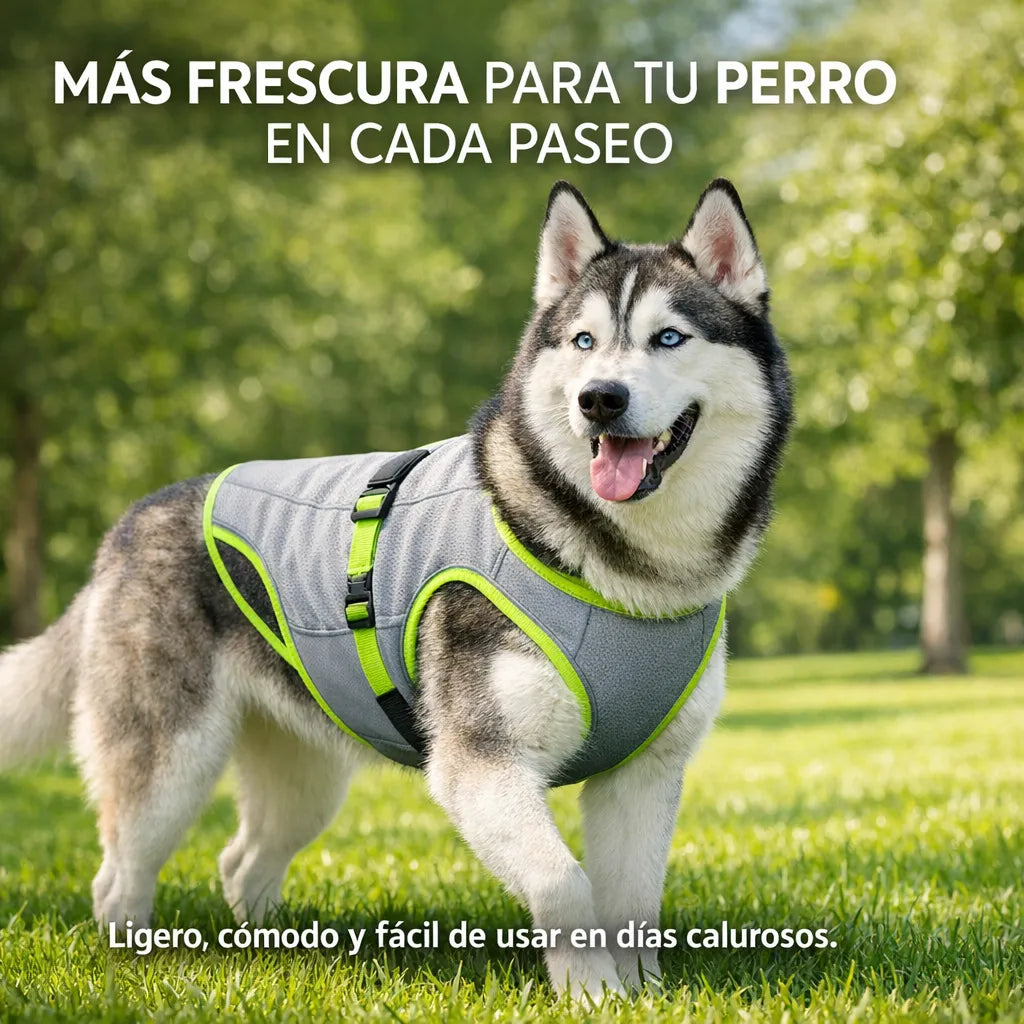 Ayuda a tu perro a mantenerse fresco y cómodo en días calurosos, mientras lo paseas con más control y sin ponerle algo pesado o incómodo