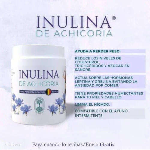 Pierde peso, disminuye el colesterol, triglicéridos y azúcar en sangre con la Anulina de Achicoria