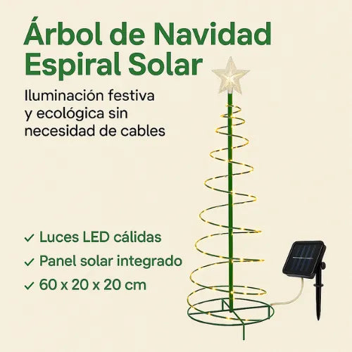 Árbol De Navidad Solar Espiral