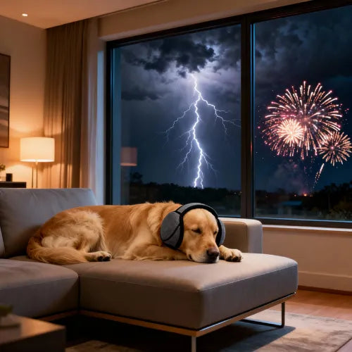 Protege a tu perro contra truenos y fuegos artificiales
