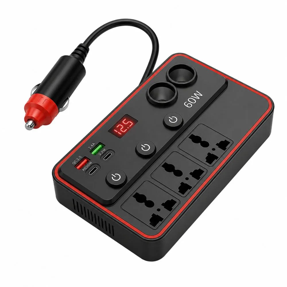 Convierte Tu Auto En Una Oficina: Carga Tu Laptop, Herramientas Y Electrodomésticos En La Carretera Sin Instalar Cables Ni Dañar Tu Batería