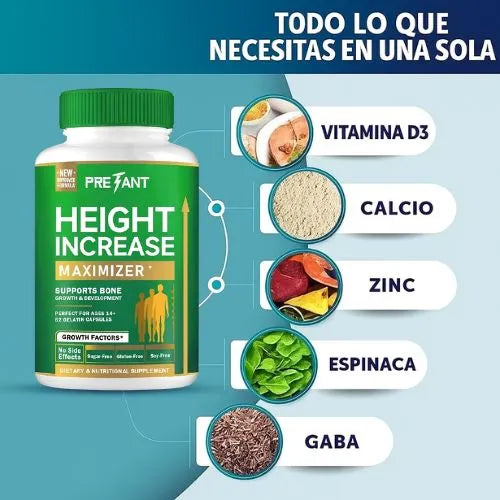 Aumenta tu estatura sin hormonas, sin miedo y sin límites (PAGA 1 Y LLEVA 2) + Plan Completo de Crecimiento Natural (GRATIS)