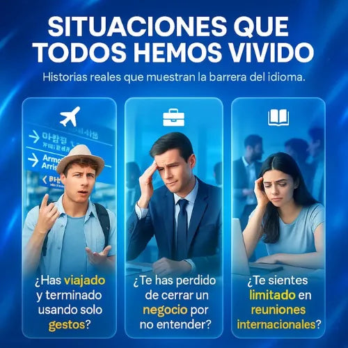Audífonos traductores Master® - Entiende más de 140 idiomas en tiempo real (Color NEGRO)