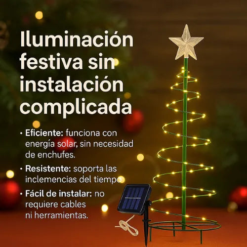 Árbol De Navidad Solar Espiral