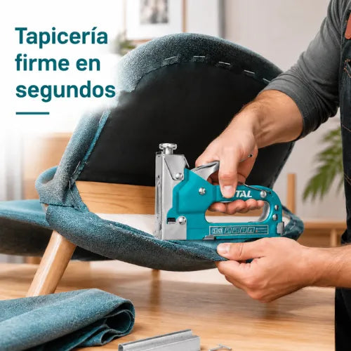 Grapadora 4 en 1 Pro - Renueva, repara y tapiza fácilmente cualquier mueble desde casa con una sola herramienta potente, ajustable y profesional