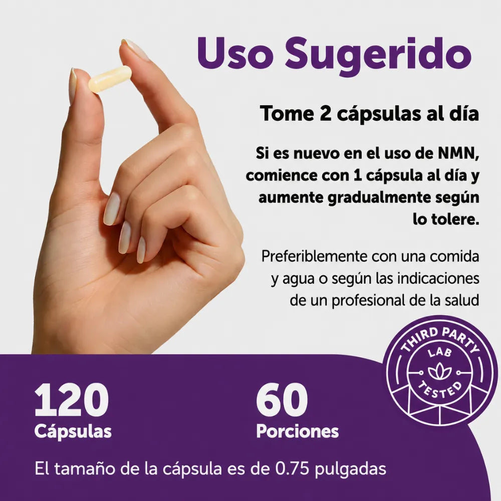 Recupera la energía explosiva de tus 20s y frena el envejecimiento celular en 14 días (120 Cap)