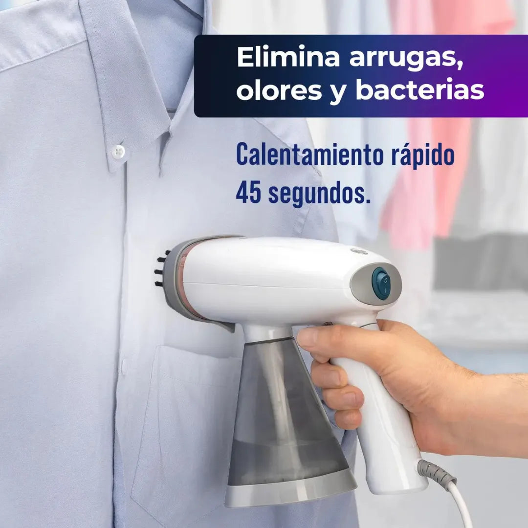 Plancha a Vapor Portátil: Ropa lista en segundos