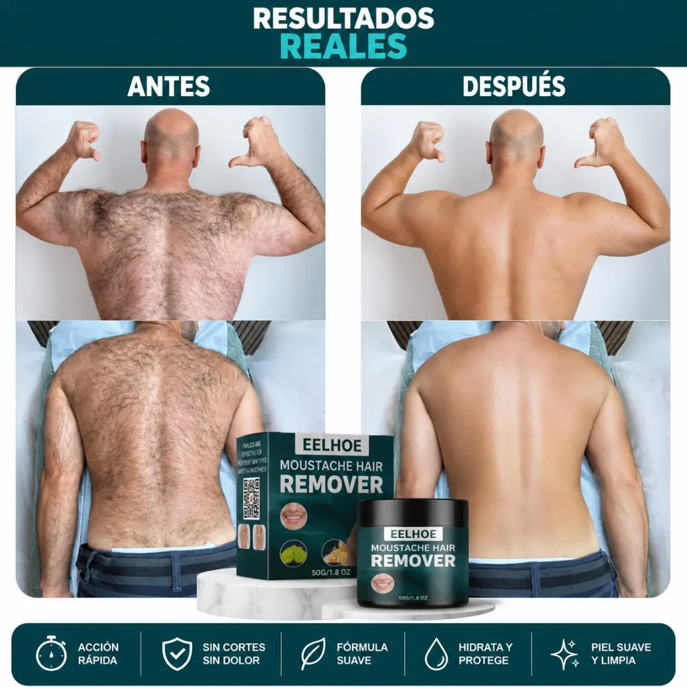 Despídete del afeitado diario y elimina el vello en minutos, sin dolor ni cortes.