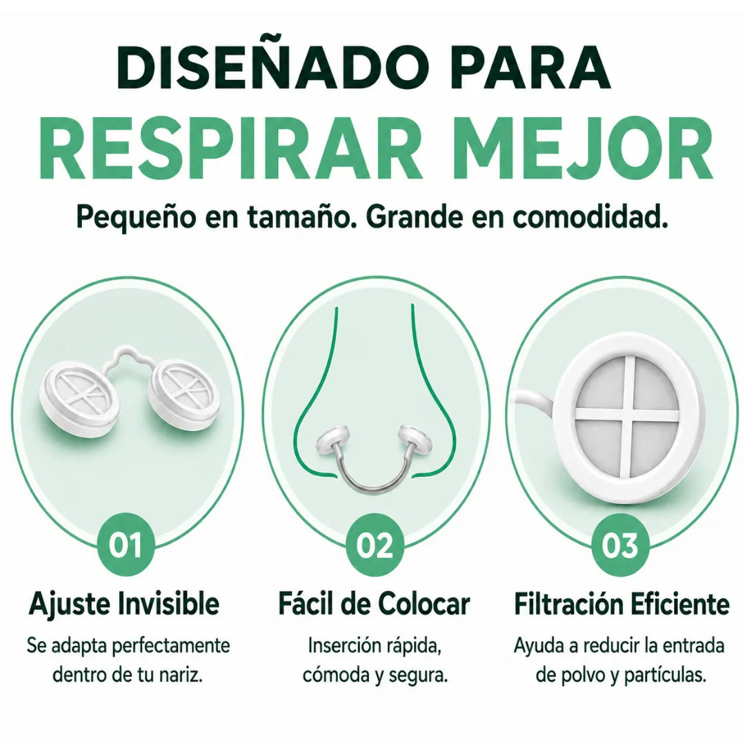 Bloquea el Polvo y Respira Aire Limpio en tu Trabajo con Filtros Nasales 100% Invisibles y nada incomodos