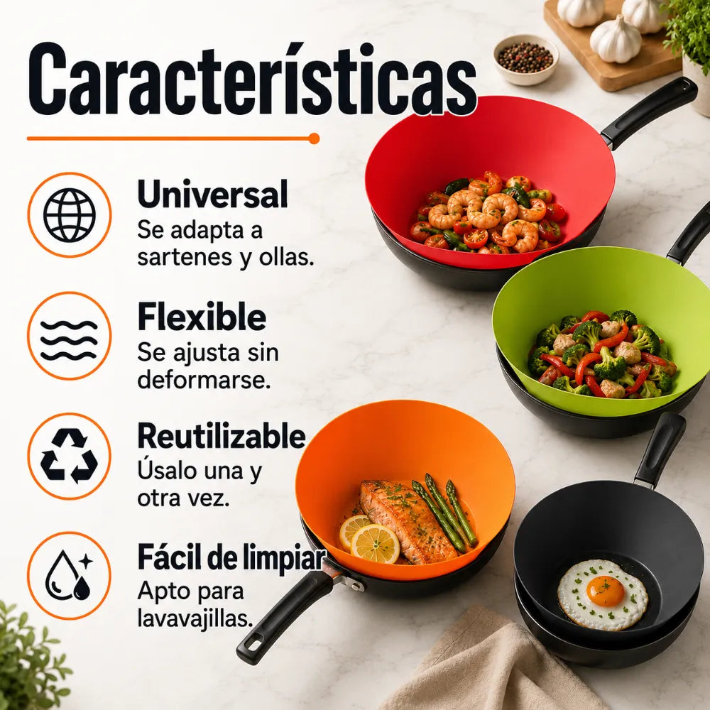 ¿Odias la grasa saltando por toda tu estufa? Este protector anti-salpicaduras convierte tu sartén en una zona libre de desorden en menos de 5 segundos.