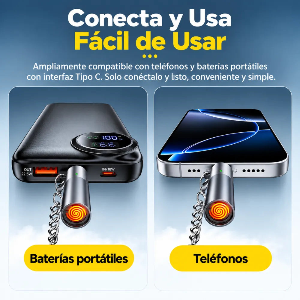 Encendedor portátil: Enciende desde tu celular y jamas volverás a recargar gas