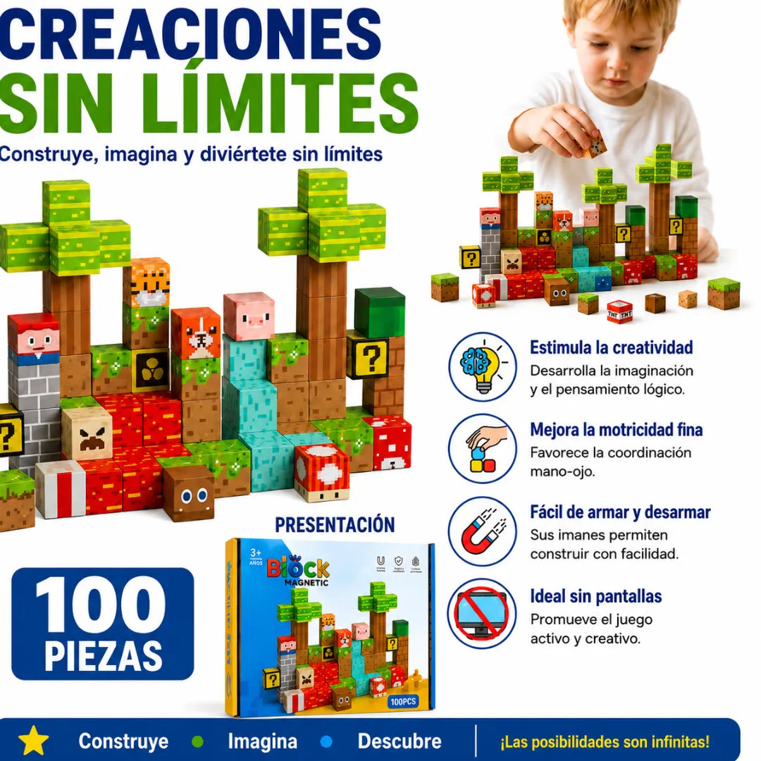¿Tu hijo se aburre de todo? Pon a prueba los bloques magnéticos que activan la creatividad infinita desde el minuto 1