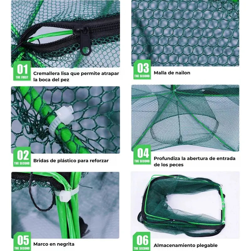 Malla Para Pescar De 12 Huecos - Mas peces en poco tiempo