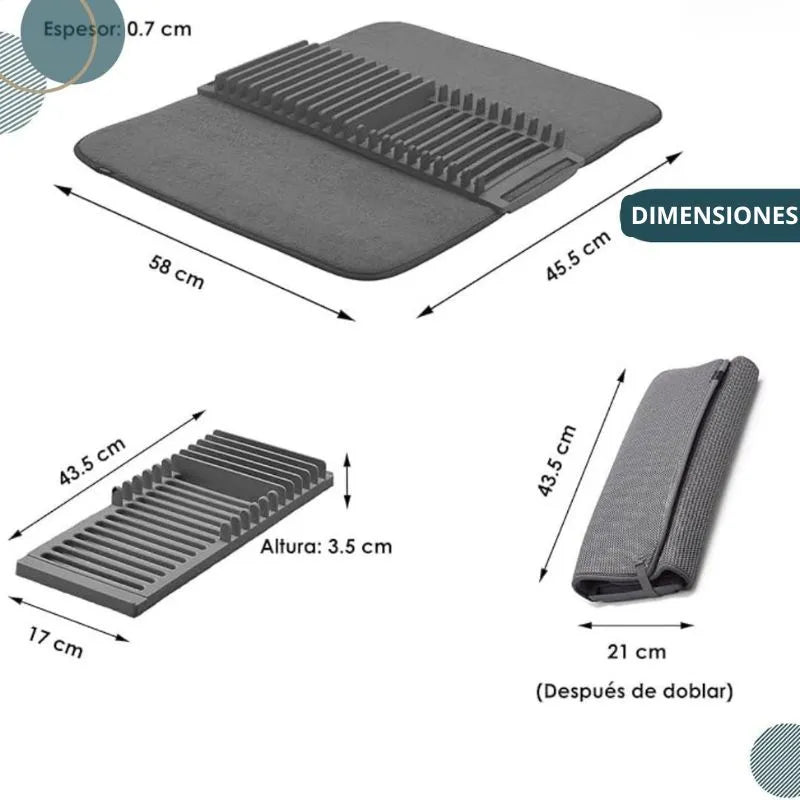 CleanDry® - Escurridor con tapete absorbente