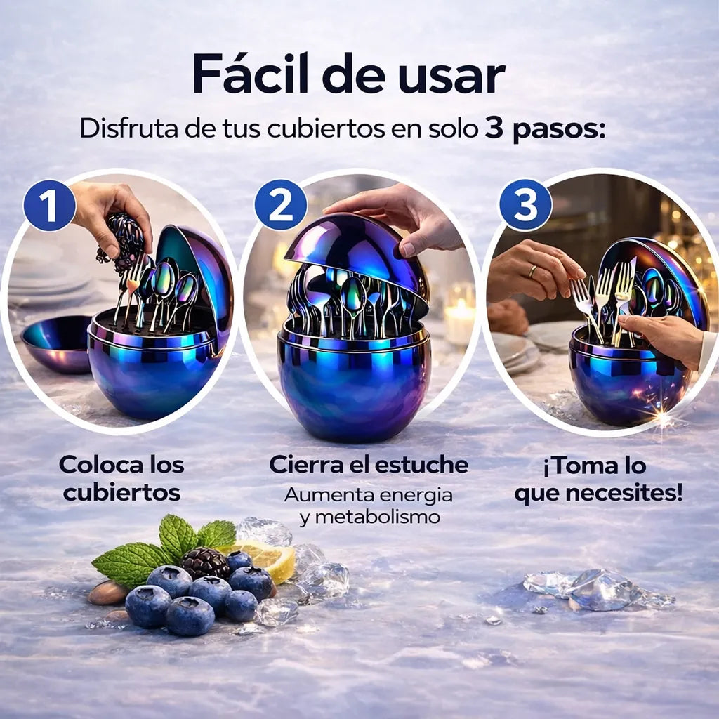 Transforma tu mesa en un restaurante 5 estrellas en 3 segundos (Sin gastar una fortuna en vajilla de lujo - 24 Piezas)