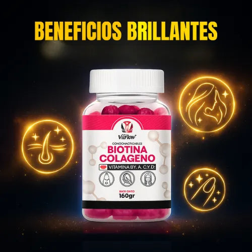 Cabello fuerte, uñas firmes, piel sana - Gomitas de Colágeno + Biotina