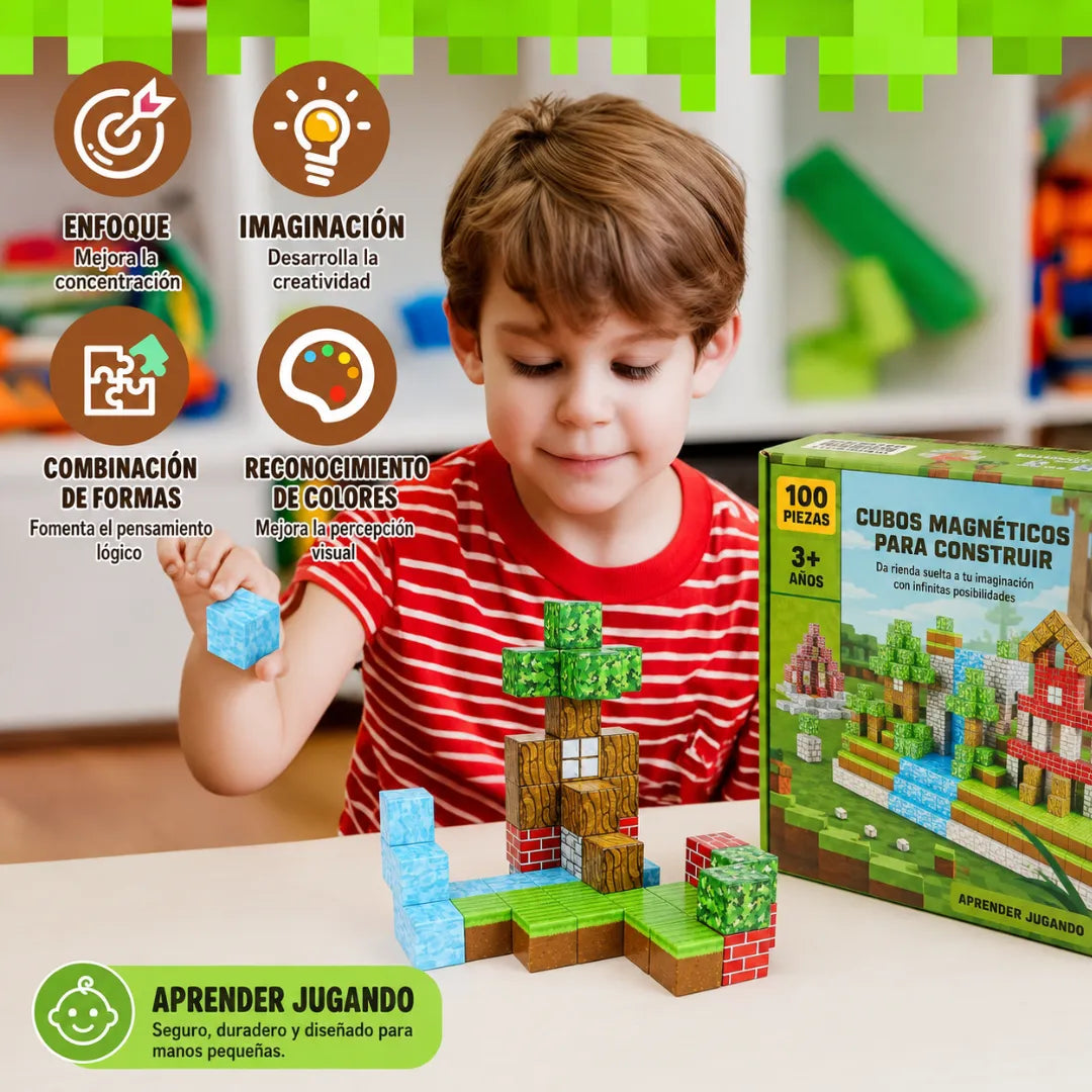 ¿Tu hijo se aburre de todo? Pon a prueba los bloques magnéticos que activan la creatividad infinita desde el minuto 1