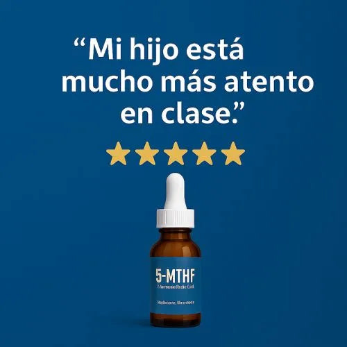 Suplemento con 5-MTHF esencial para la salud cerebral, emocional y celular