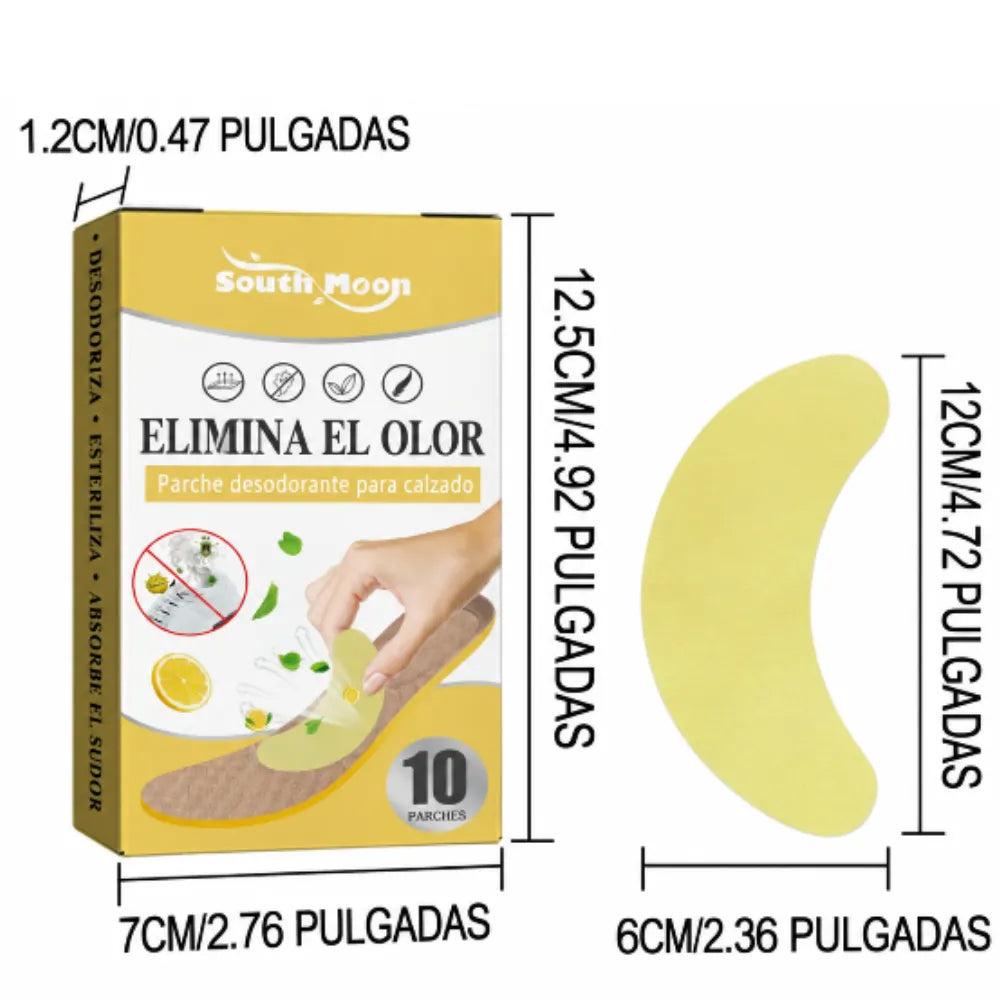 Parches adhesivos para eliminar la pecueca de tus zapatos (10 pares)