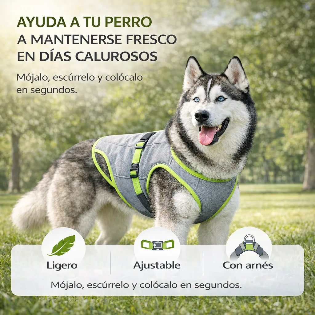 Ayuda a tu perro a mantenerse fresco y cómodo en días calurosos, mientras lo paseas con más control y sin ponerle algo pesado o incómodo