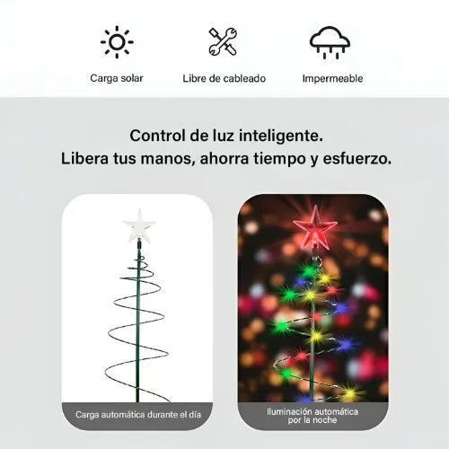 Árbol De Navidad Solar Espiral