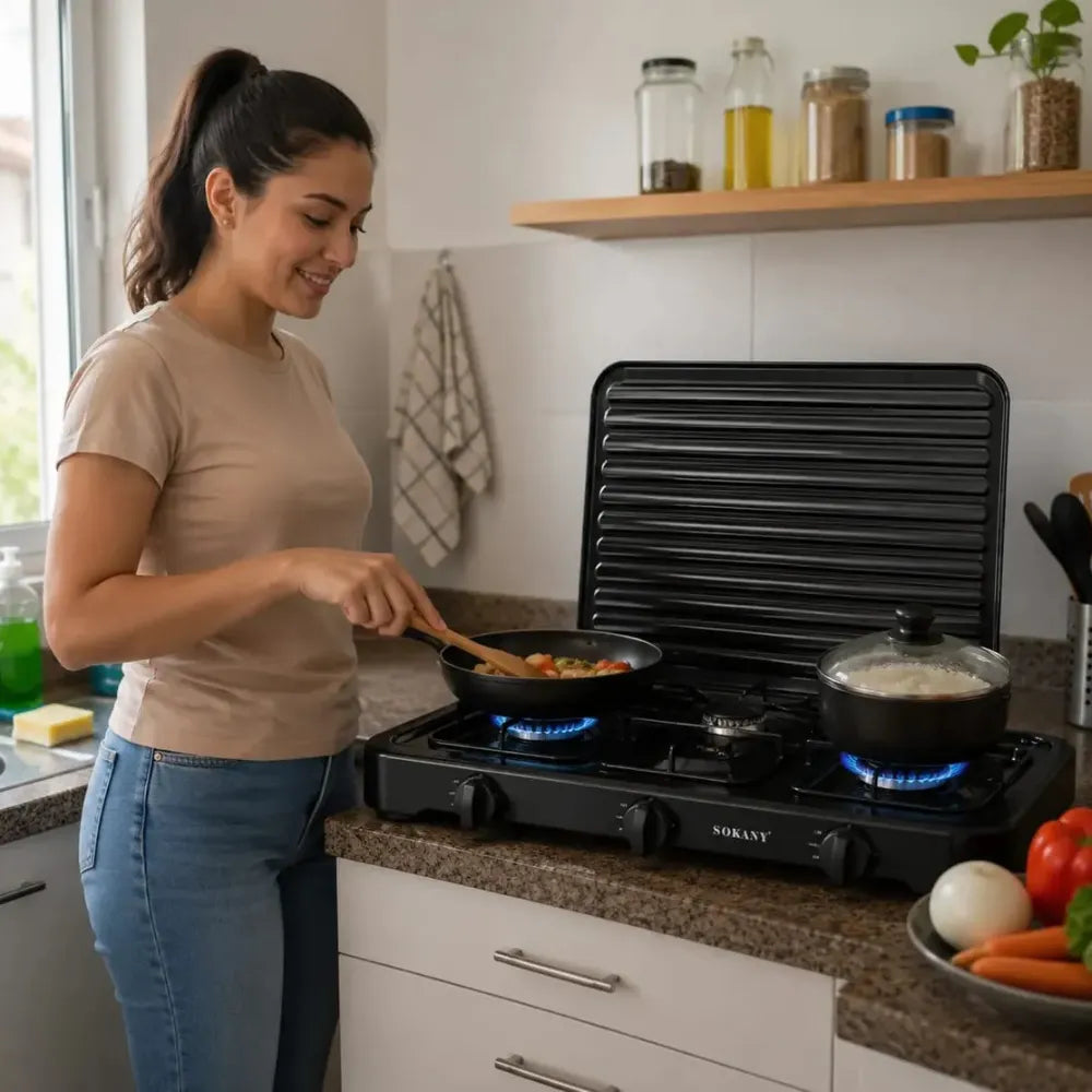 Ten tu almuerzo hirviendo en tiempo récord conectando esta estufa en solo 5 segundos, perfecta para cocinas pequeñas