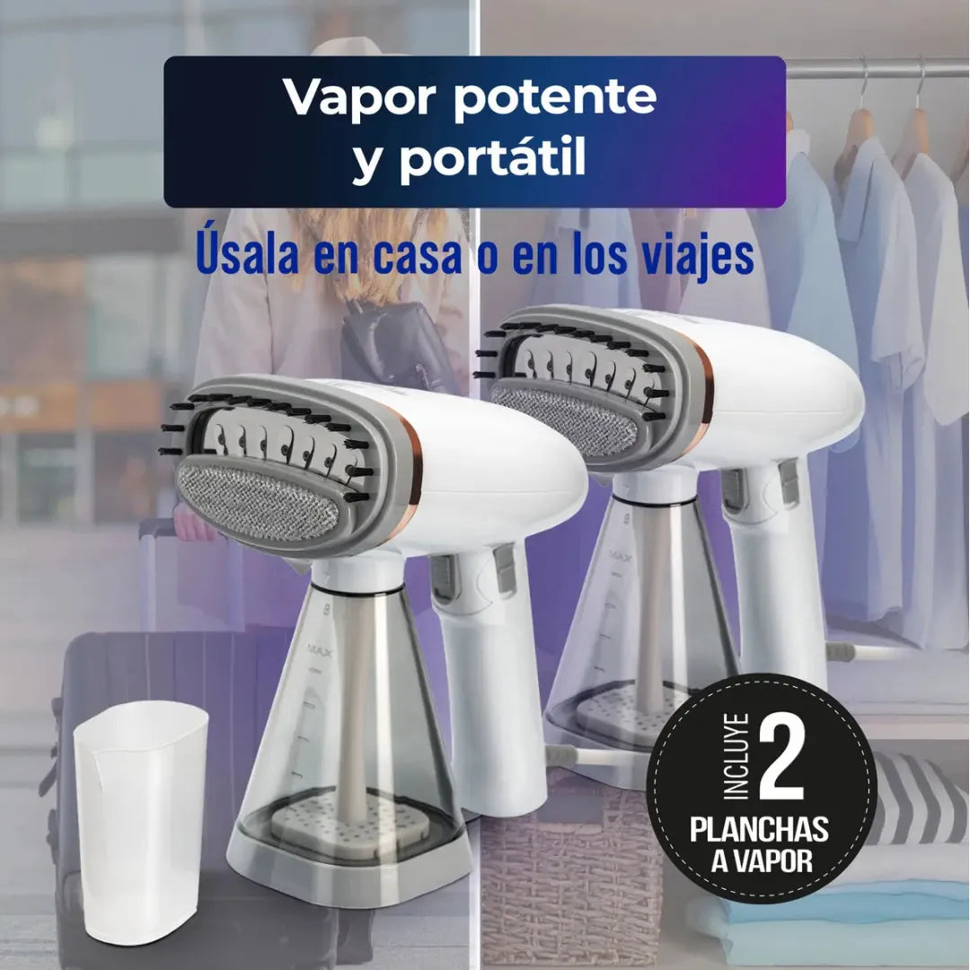 Plancha a Vapor Portátil: Ropa lista en segundos