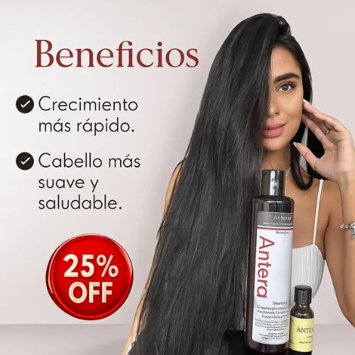 Tónico + Shampoo Antera® - Haz crecer tu cabello rápido y natural