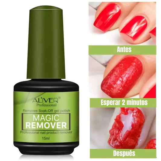 Removedor de esmalte en gel + Guía profesional de como hacer crecer tus uñas en 7 días (OBSEQUIO)