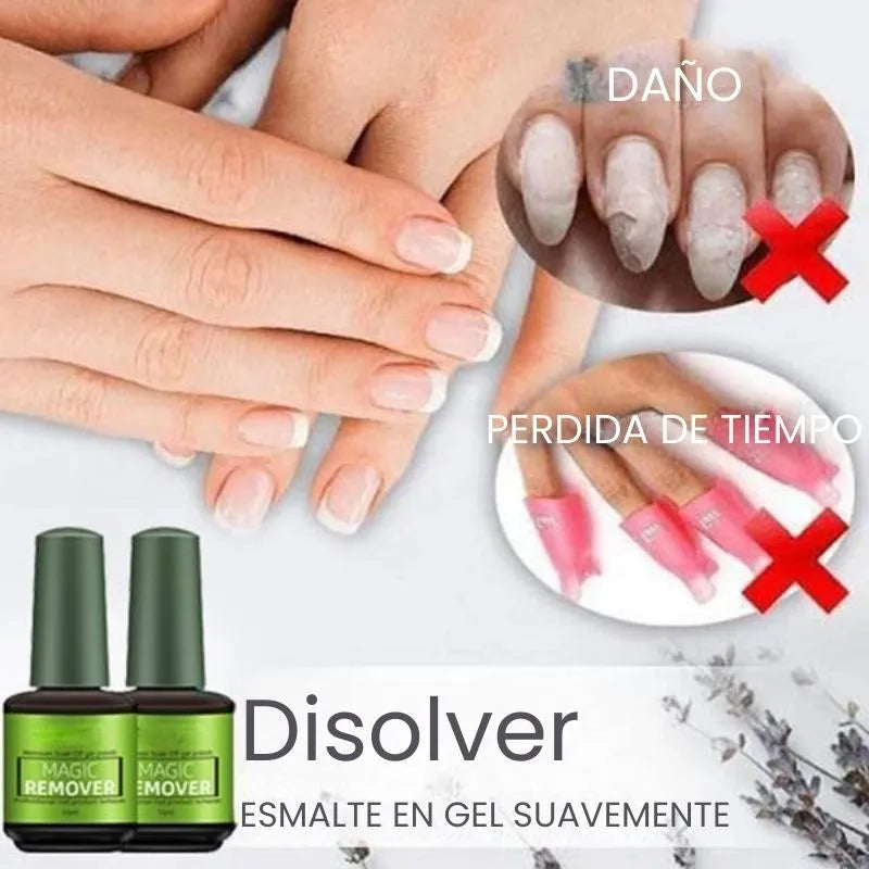 Removedor de esmalte en gel + Guía profesional de como hacer crecer tus uñas en 7 días (OBSEQUIO)