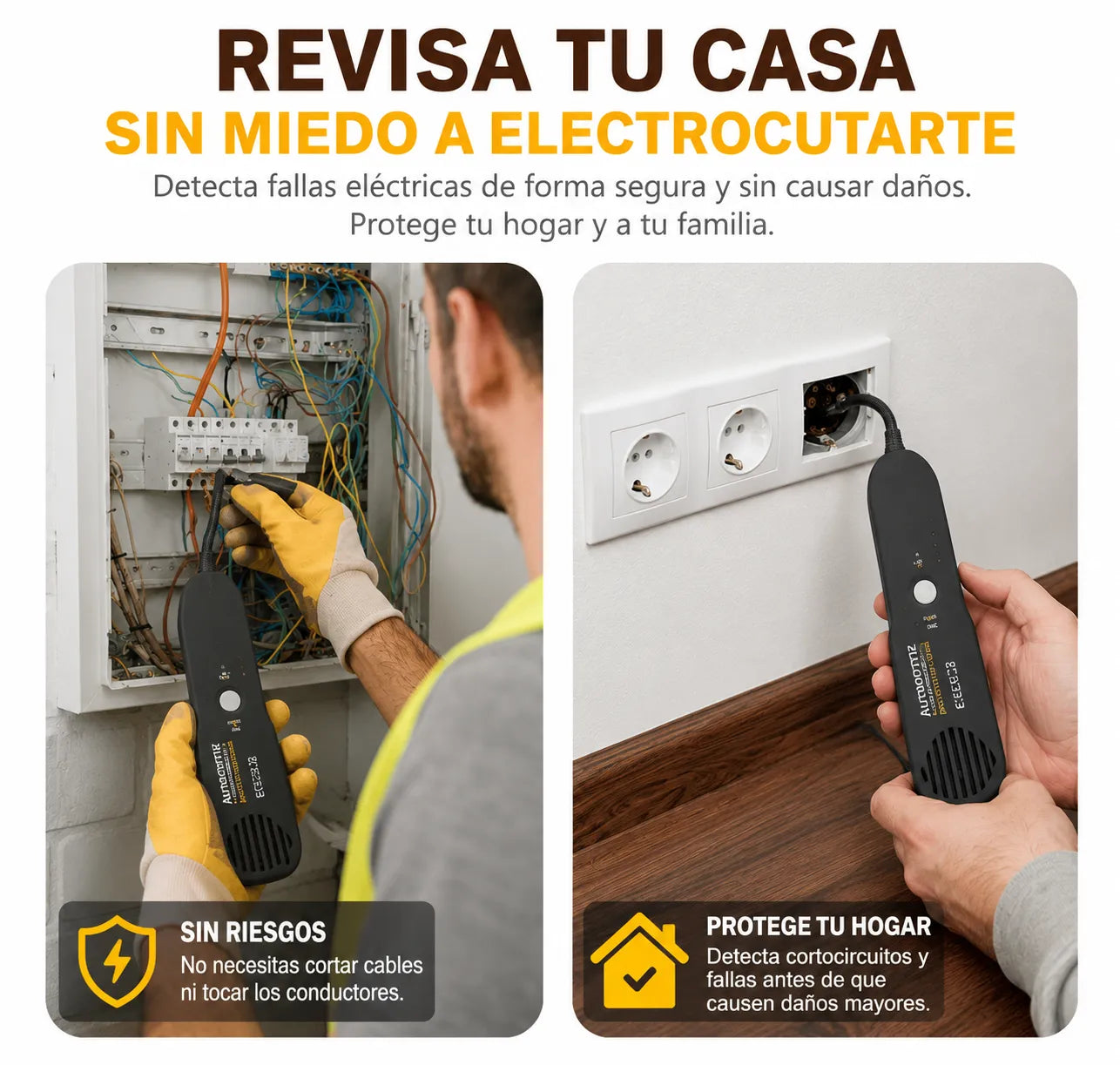 Olvídate del olor a cable quemado y del miedo a que tu casa se incendie. Escanea tus paredes, detecta fallas al instante y recupera la tranquilidad de tu familia en solo SEGUNDOS