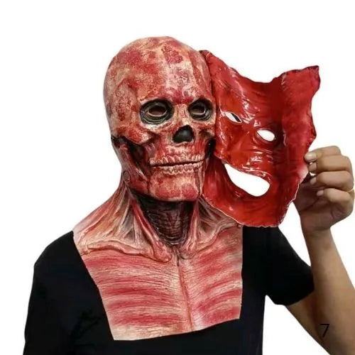 Máscara de calavera de Halloween de doble capa
