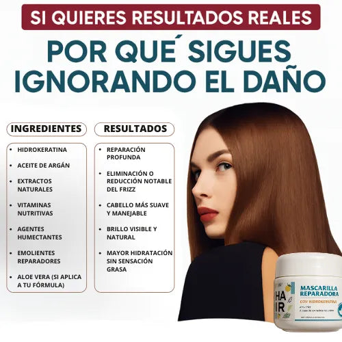 Fortalece, hidrata y transforma tu cabello maltratado con resultados visibles al instante