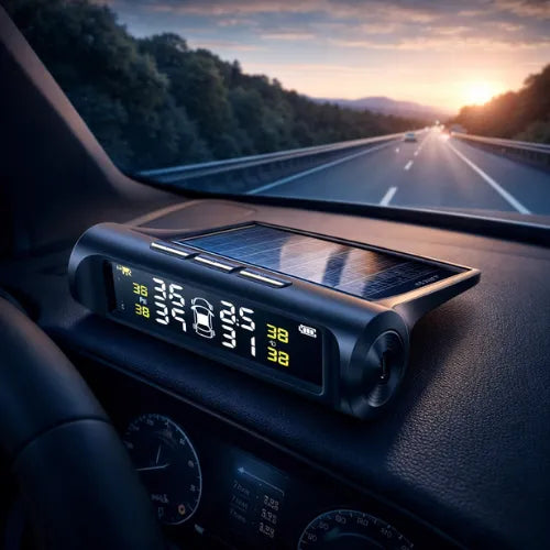Monitor de Presión de Neumáticos Inteligente - Alertas en tiempo real para evitar accidentes.