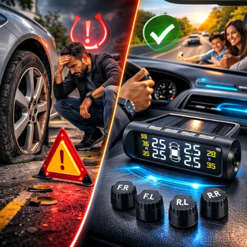 Monitor de Presión de Neumáticos Inteligente - Alertas en tiempo real para evitar accidentes.