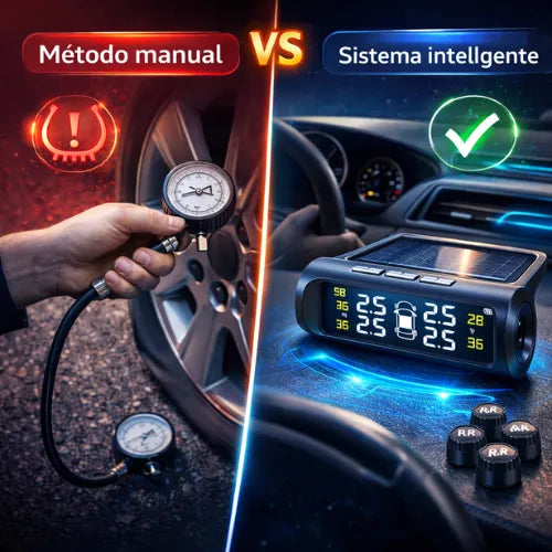 Monitor de Presión de Neumáticos Inteligente - Alertas en tiempo real para evitar accidentes.
