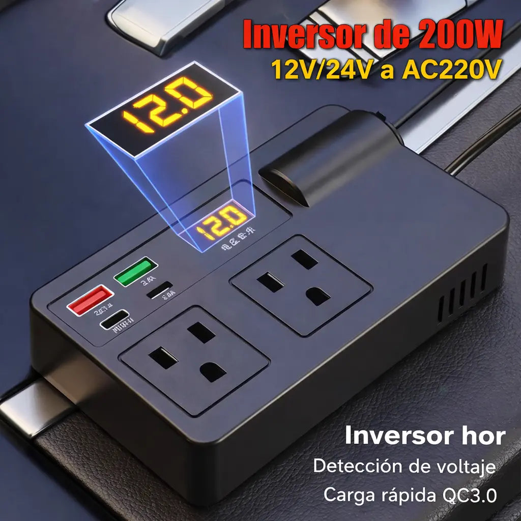 Convierte Tu Auto En Una Oficina O Casa Rodante: Carga Tu Laptop, Herramientas Y Electrodomésticos En La Carretera Sin Instalar Cables Ni Dañar Tu Batería