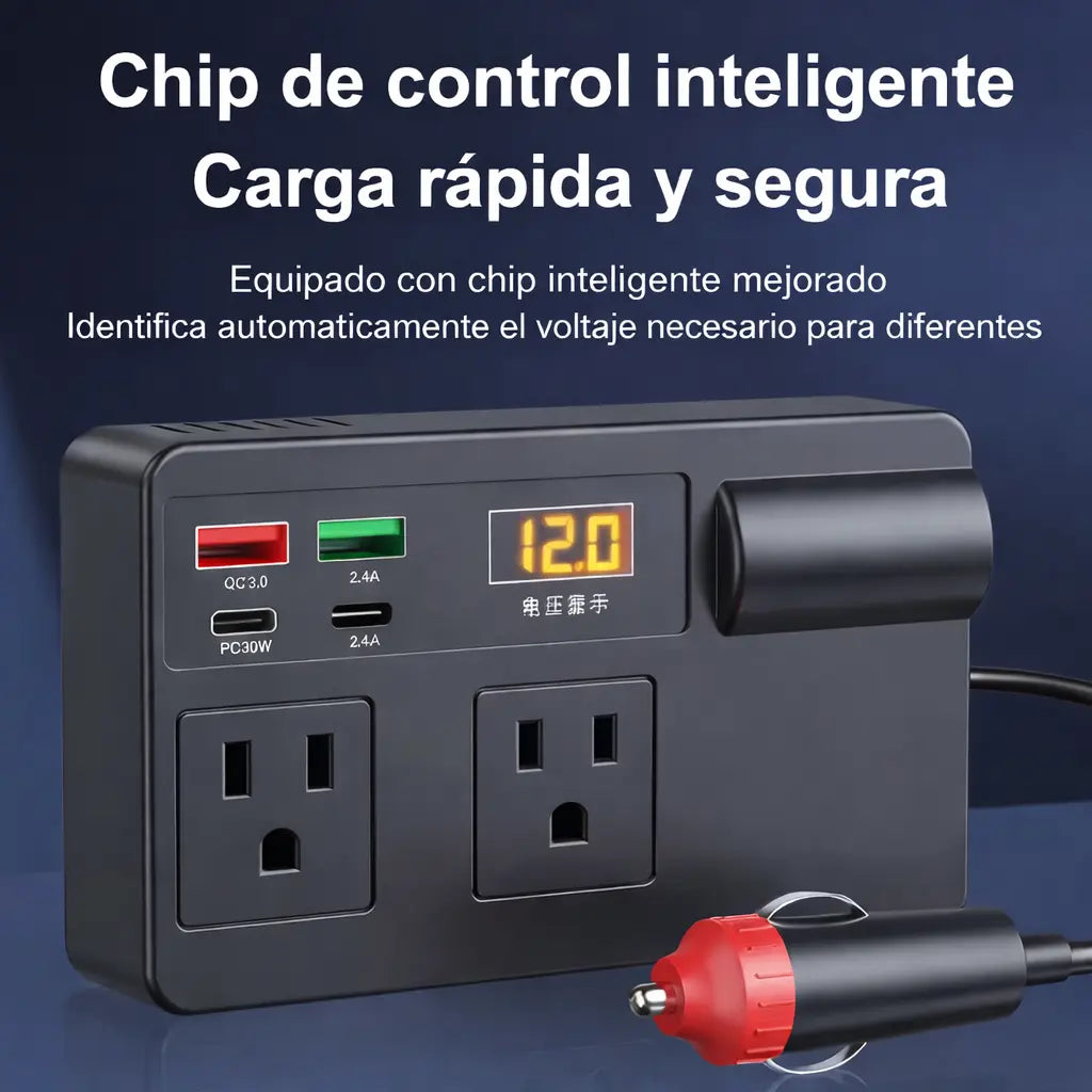 Convierte Tu Auto En Una Oficina O Casa Rodante: Carga Tu Laptop, Herramientas Y Electrodomésticos En La Carretera Sin Instalar Cables Ni Dañar Tu Batería