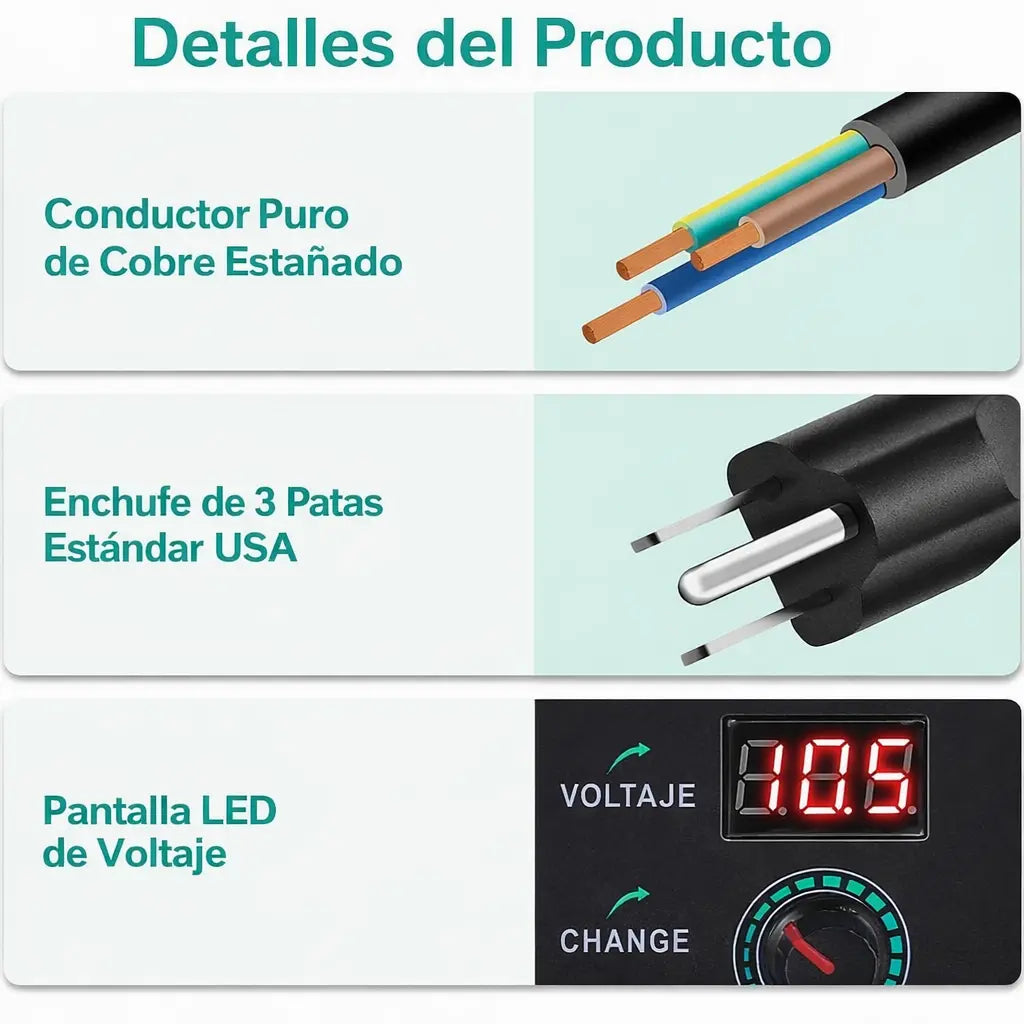 Adaptador Universal de Voltaje 3-24V – Una Fuente de Energía para Todos tus Dispositivos