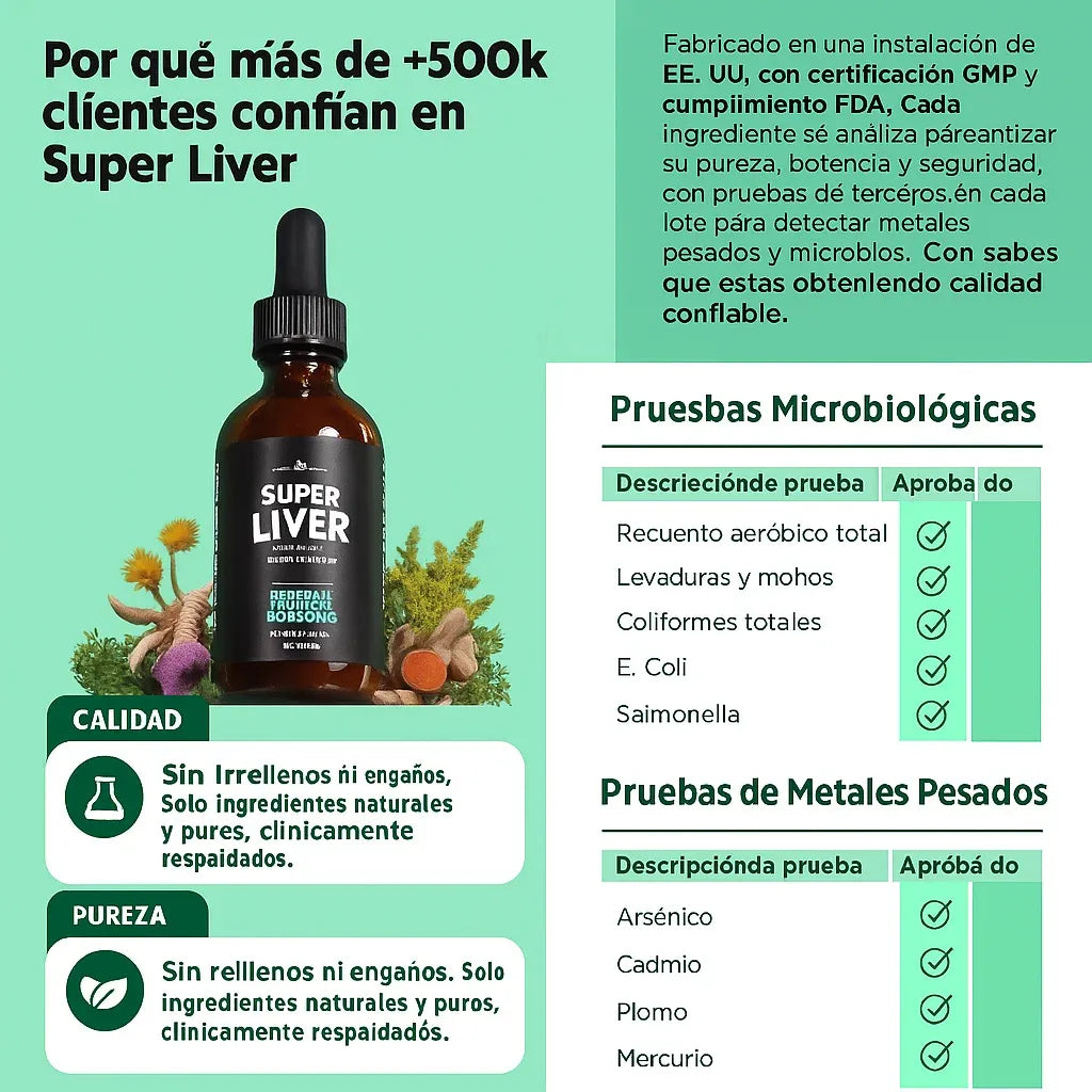 Super Liver - Elimina la cirrosis y el hígado graso